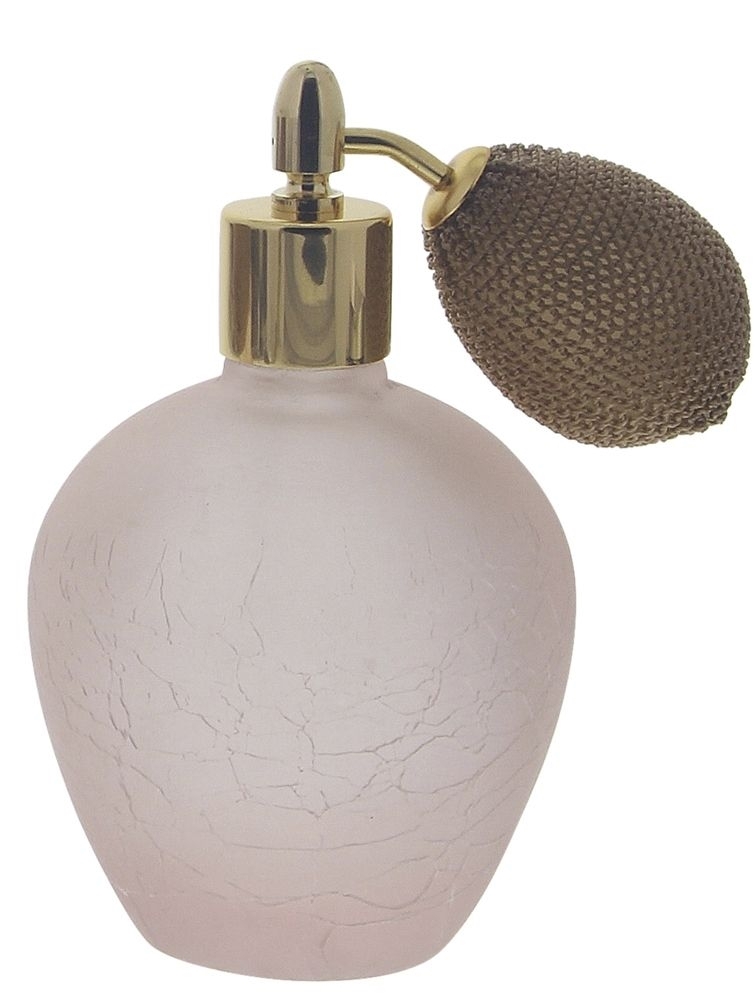 Parfümflakon Zerstäuber, Glas 120ml Flakon Kosmetex, kugelförmig mit Ballpumpe, leer rund