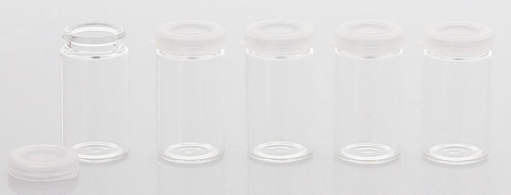 Klar-Glasflasche, Flasche mit Verschluss 5 ml, leer Kosmetex Flasche zum Selbst Befüllen 5 Stück