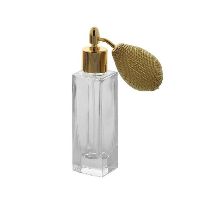 Glas-Flakon Kosmetex Gerade Linie, 30ml für Colognes, leer, Parfüm-Zerstäuber mit Trichter u. 