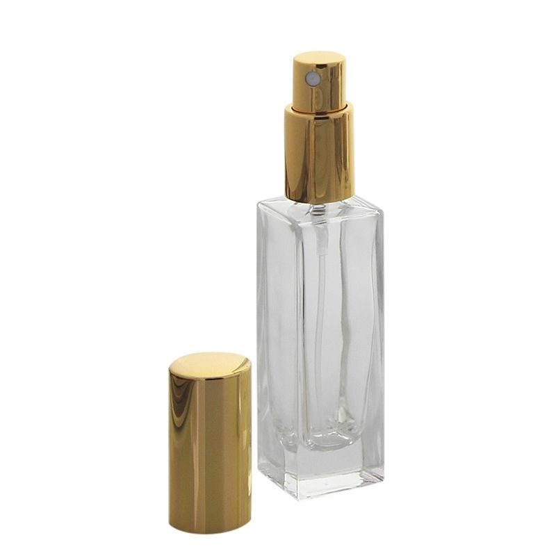 Glas-Flakon Parfüm-Zerstäuber, 30ml Kosmetex Gerade Linie, für Colognes, leer 