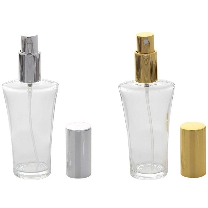 Parfümflakon Glas mit Zerstäuber, 50 ml Kosmetex Flakon für Parfum, Colognes, leer zum selber Befüllen 
