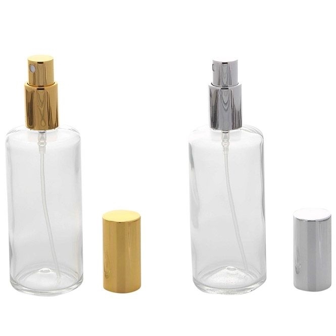 Kosmetex Parfümflakon Glas mit Zerstäuber, 100ml Flakon für Parfum Colognes, leer 
