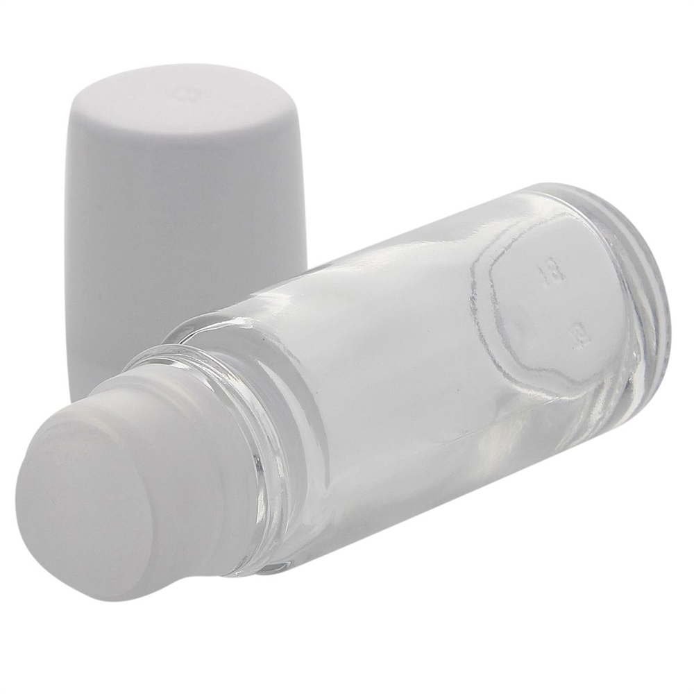 Klare Deostick Flaschen, 50ml, Kosmetex Roll-On Deo-Roller, leer zum selbst Befüllen 