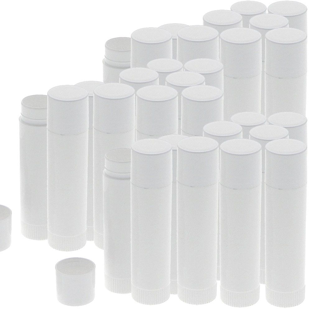 Lippenpflegestifte zum Selbstbefüllen, Kosmetex Lippenstifthülsen Lippenstift Pflege Hülse leer 30 Stück
