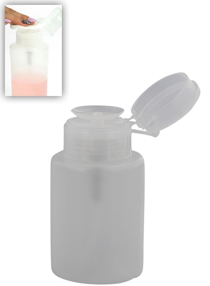 Pump Dispenser leer, dosiertes Auftragen von Nagellackentferner, Reiniger, Cleaner Pumpflasche, Kosmetex Pumpspender 150 ml
