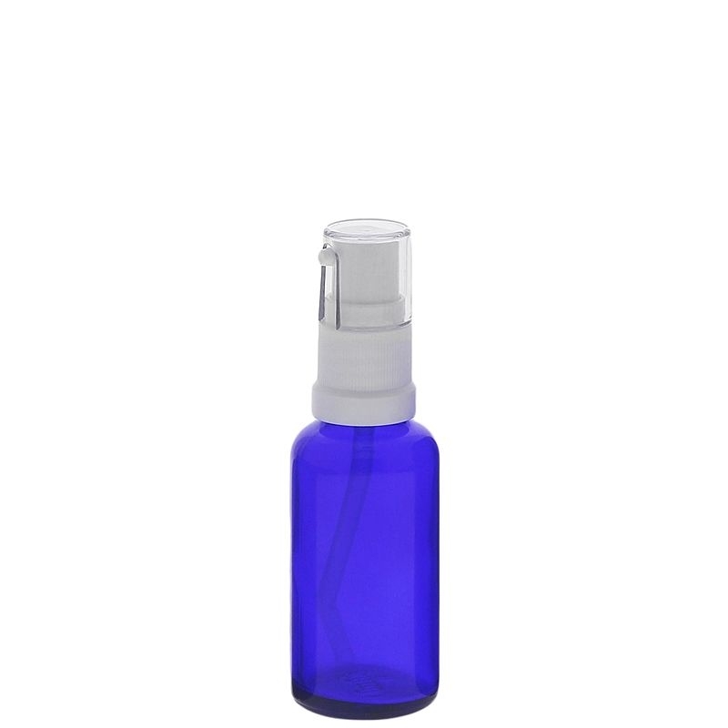 Gelspender aus Blauglas, Kosmetex Gelpumper für lichtempfindliche Lotion, Gel Spender 