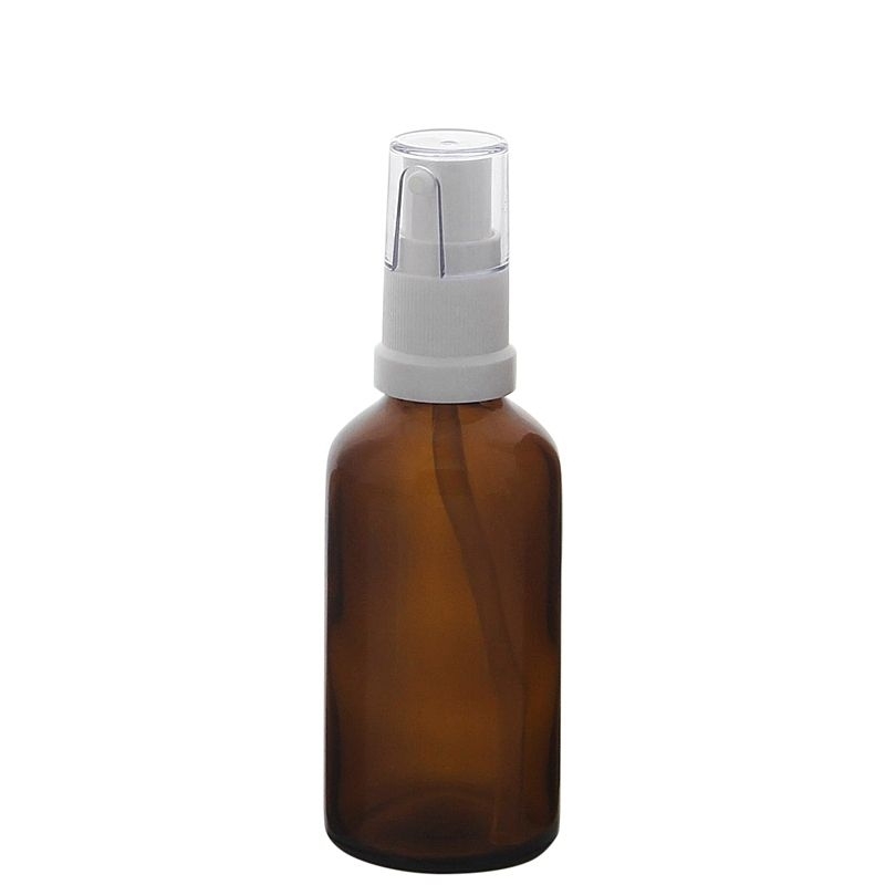 Gelspender aus Braunglas, Kosmetex Gelspumper für lichtempfindliche Lotionen, Gele 50 ml