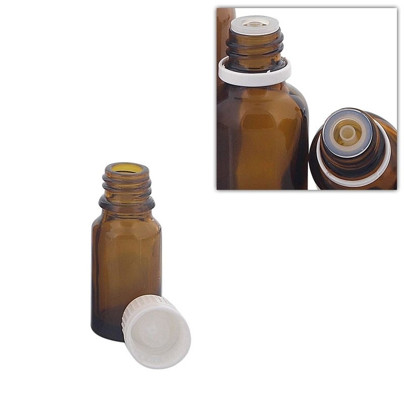 Kosmetex Braunglas Flasche mit Tropfer DIN 18 Gewinde, Tropfflasche 10 ml 