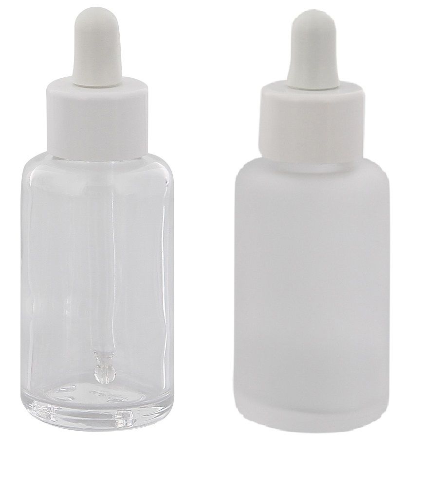 Glasflasche m. Pipette, Pipettenflasche m. Pipettenmontur Kosmetex Glas-Flasche, leer, 50 ml