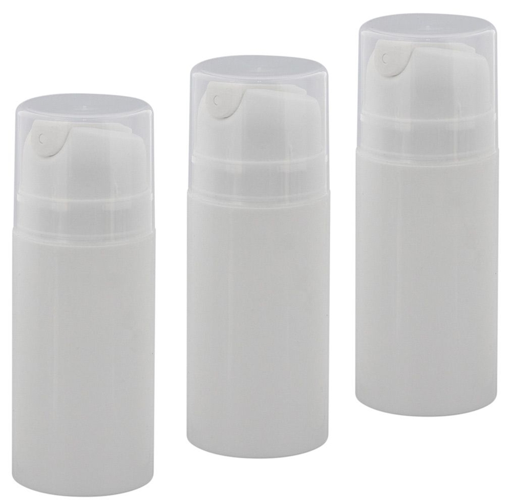 Leerer Kosmetex Airless Pumpspender 100ml, Cremespender, Lotion und Gelspender zum selbst Befüllen 3× 100 ml