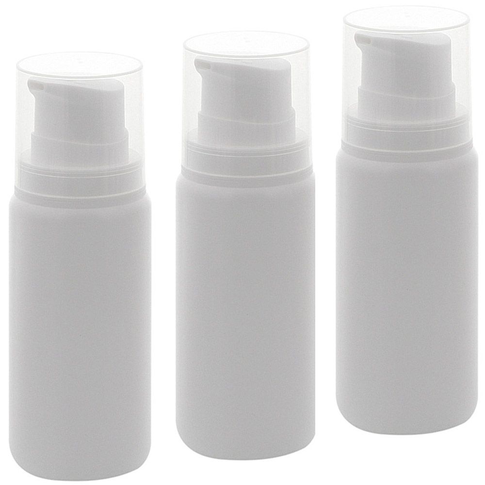 Leerer Kosmetex Airless Pumpspender 200ml mit Innenbeutel, Cremespender, Lotion und Gelspender zum selbst Befüllen 3× 200 ml