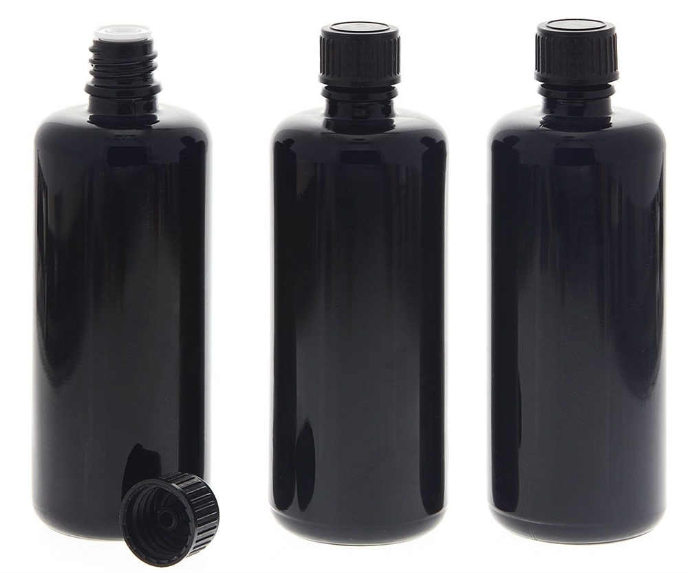 Violettglas Sprühflasche 50 Ml – Lichtschützend, Mit Goldenem Pumpzerstäuber
