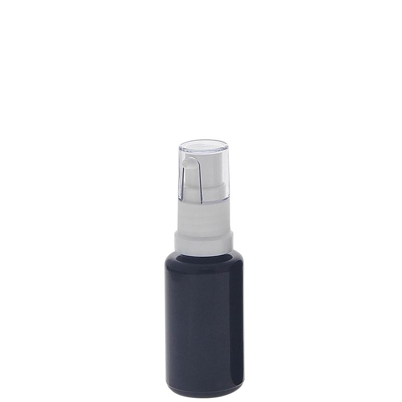 Gelspender aus Violettglas, kleine Glasflasche, Kosmetex Gel-Pumper für lichtempfindliche Lotionen, Gele 