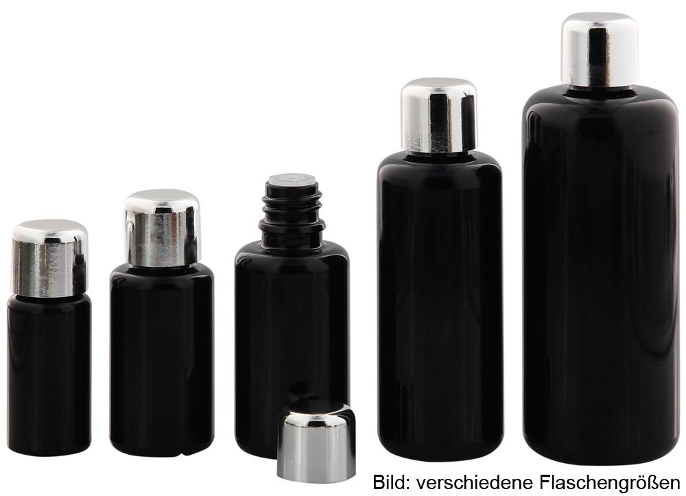 Mironglas m. Spritzverschluß silberner Schraub-Kappe, Kosmetex Violett-Glas leere Flasche 100ml m. Tropfverschluss 3mm 