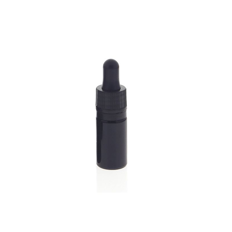 Kosmetex Violettglasflasche mit Pipette, leere violett Glasflasche, Pipettenflasche nur 7 cm hoch 