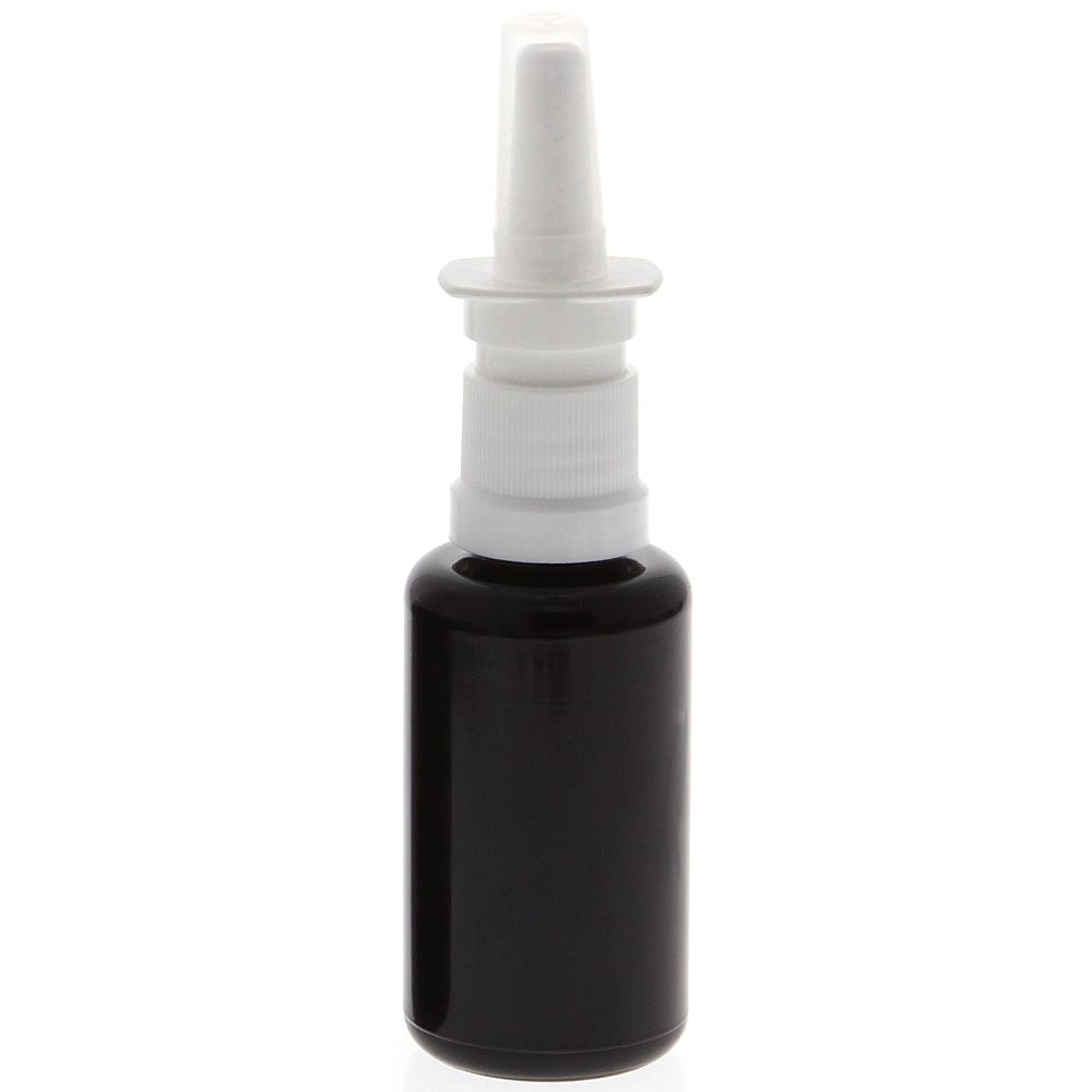 Leere Nasenspray Mironglas Flasche 30 ml mit Nasenzerstäuber Kosmetex Nasensprüher Violettglas Vaporizer 1x 30ml