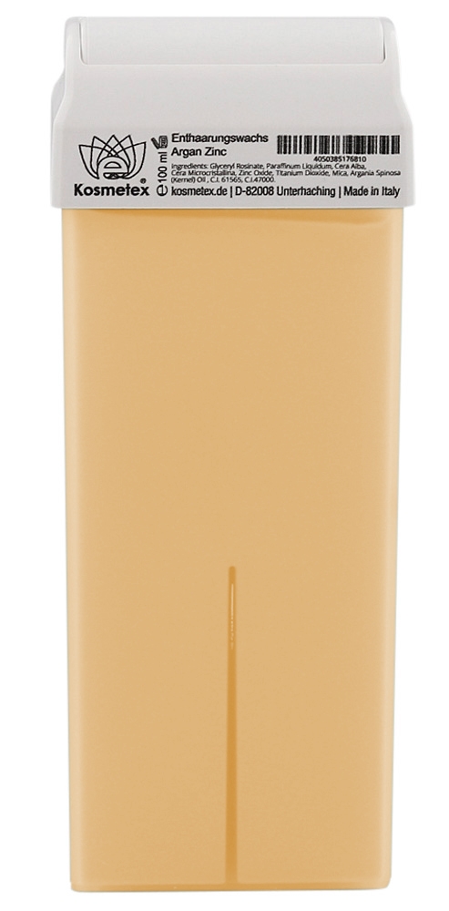 Kosmetex Wachs-patrone Argan Öl, Titanium Warmwachspatronen Roll-on für Haarentfernung, Roller Breit, 100ml 1 Stück