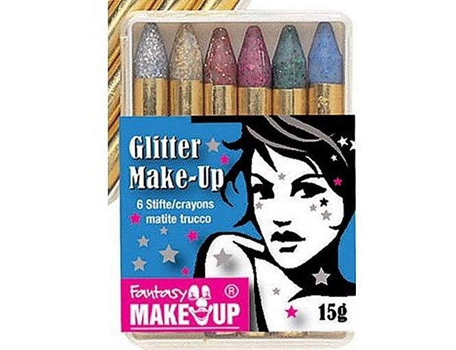 Fantasy Schminkstifte für Kinder Kinderschminke, 6x Glitter Make-up