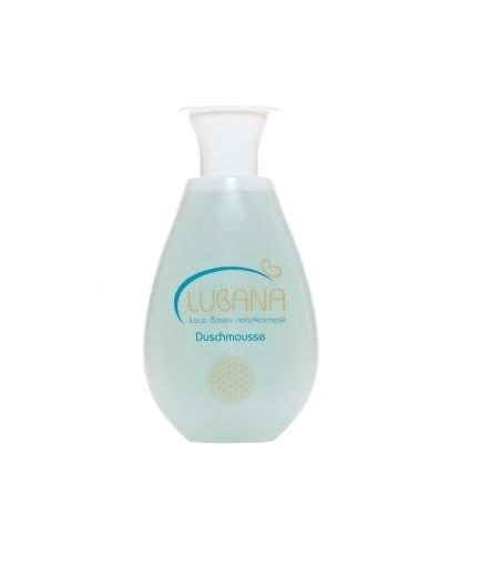 LUBANA basisches Duschmousse, pH 7,6, ohne Silikone, Duschschaum, Basen Duschgel, spendet Feuchtigkeit, 200 ml 