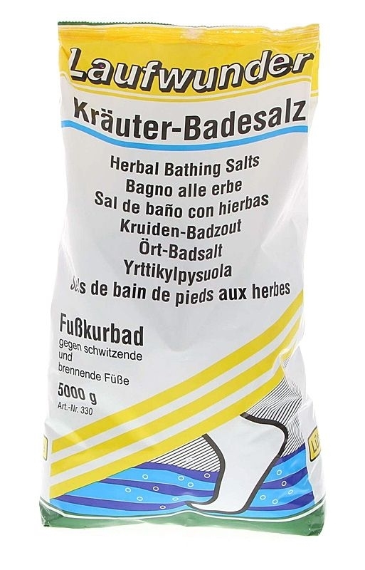 Laufwunder Kräuter-Badesalz, Fußbad bei überanstrengten und verhornten Füßen 5000 g