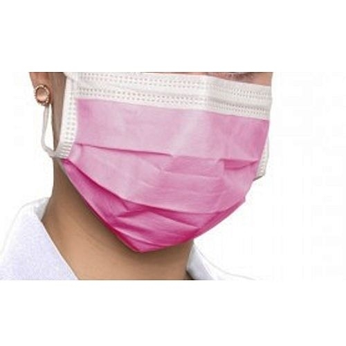 50x Mundschutz Pink, 3-lagig 99% mit Nasenbügel, latexfrei, Einweg OP Maske Pink