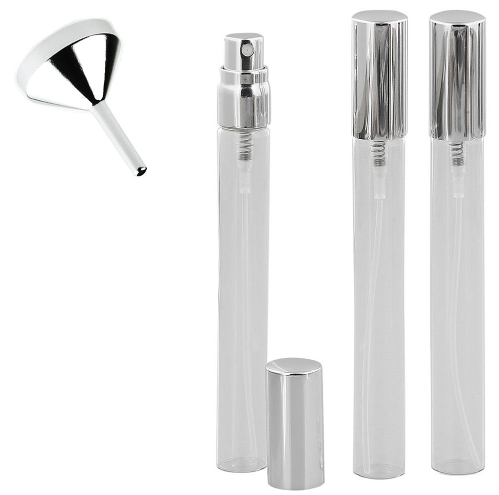 Glas-Flakon, Parfüm-Zerstäuber 10ml, schlank, Kosmetex Parfüm und Colognes, Pumpflasche, leer 