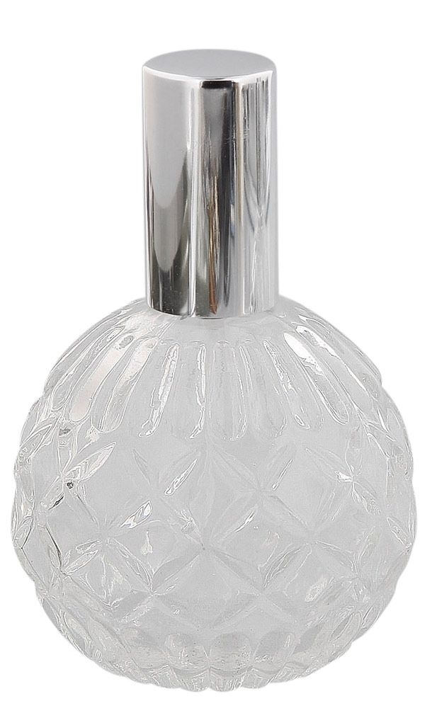 Parfümflakon Kosmetex Parfüm-Zerstäuber, runde Kugelform 100 ml Flakon für Parfum, Colognes, leer 