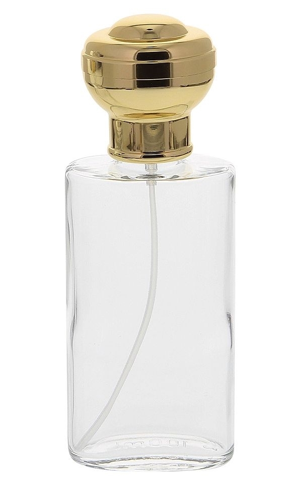 Ovaler Glas-Zerstäuber, 100ml mit großer Kugelkappe, Kosmetex Parfüm-Flakon 
