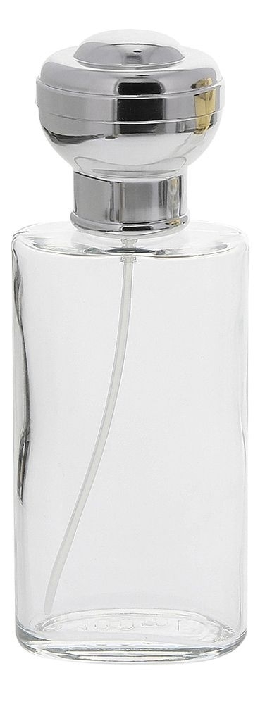 Ovaler Glas-Zerstäuber, 100 ml m. großer Silber Kugel-Kappe Kosmetex Parfüm-Flakon 