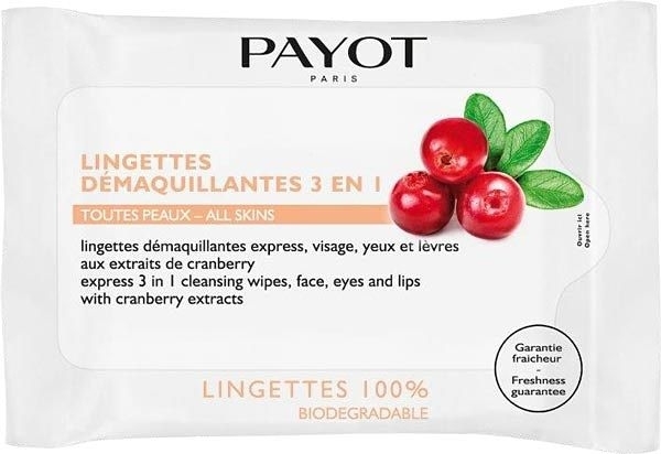 PAYOT Lingettes Démaquillantes Express 3 en 1 Make up Entferner, Reinigungstücher, 25 Tücher 