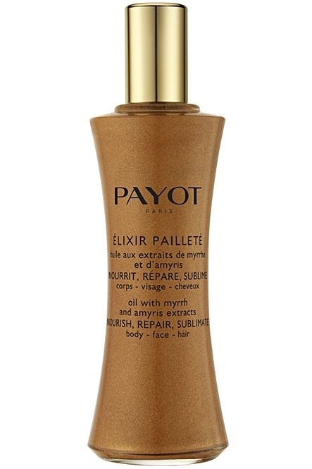 PAYOT Élixir Pailleté, Trockenöl mit Myrrhe und Amyris Auszügen, repariert, nährt und verschönt Haut und Haare, LesÉlixirs, 100 ml 