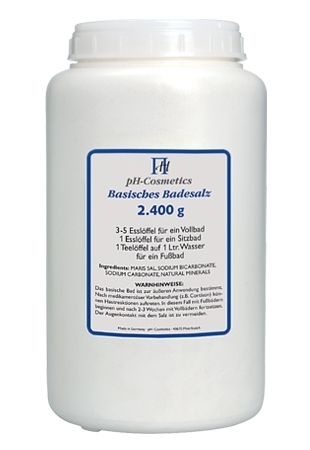 Basisches Badesalz Dose für Basenbäder, Basensalz, Badezusatz, pH-Cosmetics 2400 g