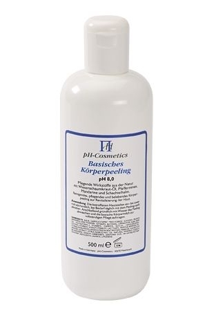 Basisches Körperpeeling pH 8,0 für die Reinigung der Haut, für unreine und angegriffene Haut, ph-Cosmetics, 500 ml 