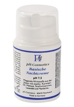 Basische Nachtcreme pH 7,5 Basencreme für die Nacht, ph-Cosmetics, 50 ml 