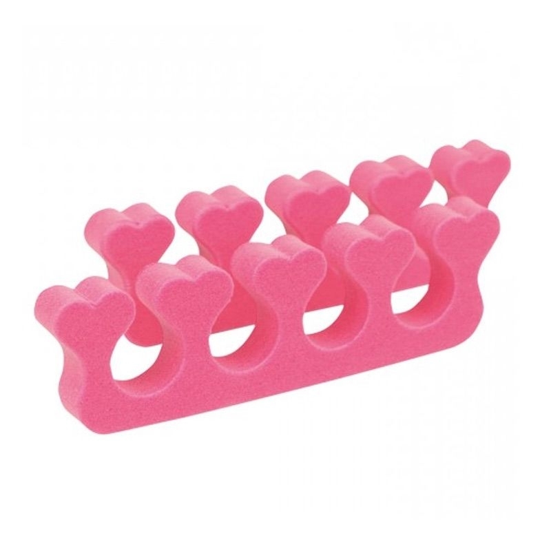 Zehentrenner Rosa Herz, Kosmetex pink Zehenspreizer zum Lackieren der Zehennägel, 1 Paar 