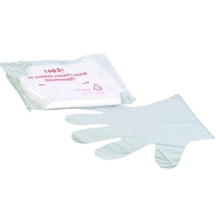 Paraffinbadhandschuhe, Einmal-Handschuhe, PE-Handschuhe Einweg, Einheitsgröße, 100 Stück 1 Packung