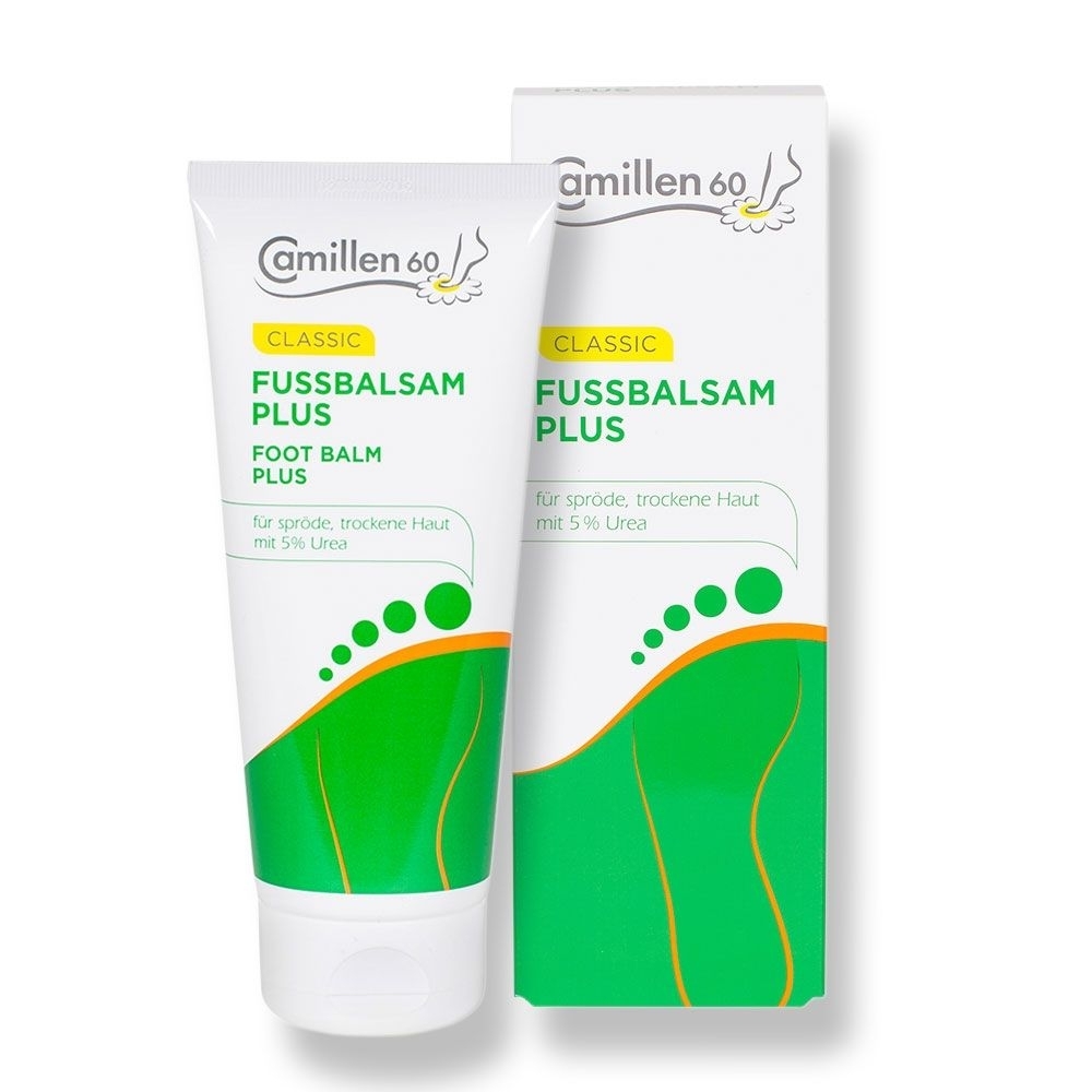 Fussbalsam Plus Camillen 60, Fußcreme mit Urea, Kamille für trockene Füsse 200 ml