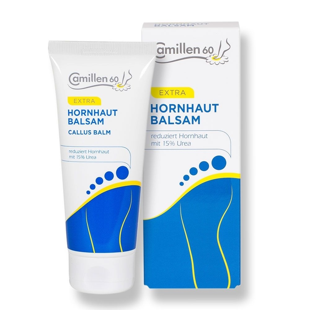 Hornhaut Balsam Camillen 60, Fußcreme mit Urea 15 %, Kamille für trockene Füsse 100 ml