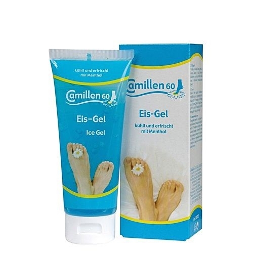 Eis Gel Camillen 60, kühlende Fußcreme mit Kamille, Menthol, für heisse Füsse 100 ml