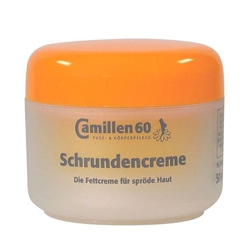 Schrundencreme Camillen 60, Fußcreme mit Kamille, Vitamin A für rissige Füsse 50 ml