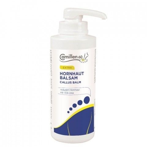 Hornhaut Balsam Camillen 60, Fußcreme mit Urea 15 %, Kamille für trockene Füsse 450ml mit Spender