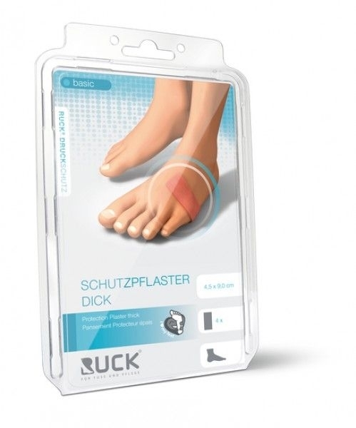 Ruck Schutzpflaster dick zum Zuschneiden, bei Druck und Reibung, Blasen und Hornhaut, 4 Stück 