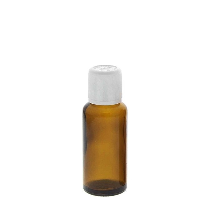 Braunglasflasche mit Deckel. Kosmetex Leere Glasflasche mit Schraubverschluß 30 ml