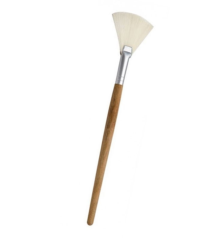 Kosmetex Fächerpinsel, Auftragepinsel, Maskenpinsel, 16.5 cm, Borstenbreite: 4 cm 