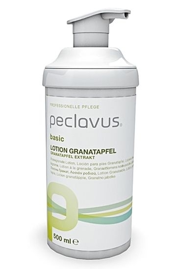 Peclavus Basic Lotion Granatapfel, Fusspflegelotion gegen Hornhautbildung, 500 ml mit Spender