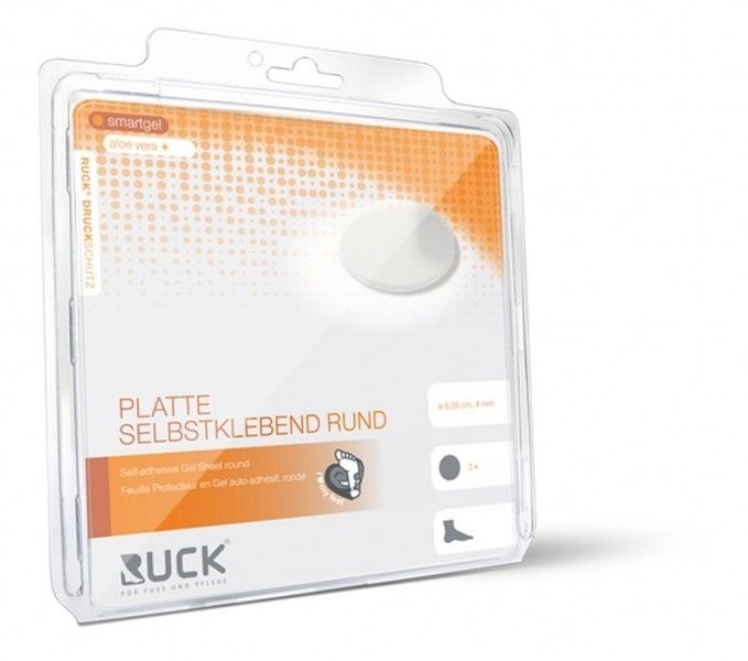 RUCK SmartGel selbstklebende Platten aus Gel, runde Gel-Platten bei Fuß-Problemen 