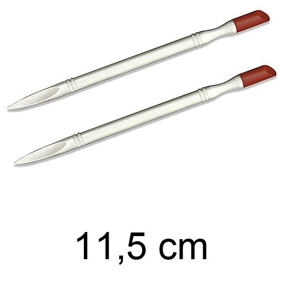 Pferdefuß Kosmetex mit Reiniger, zum Zurückschieben, Entfernen der Nagelhaut, Länge 11,5 cm, 2 Stück