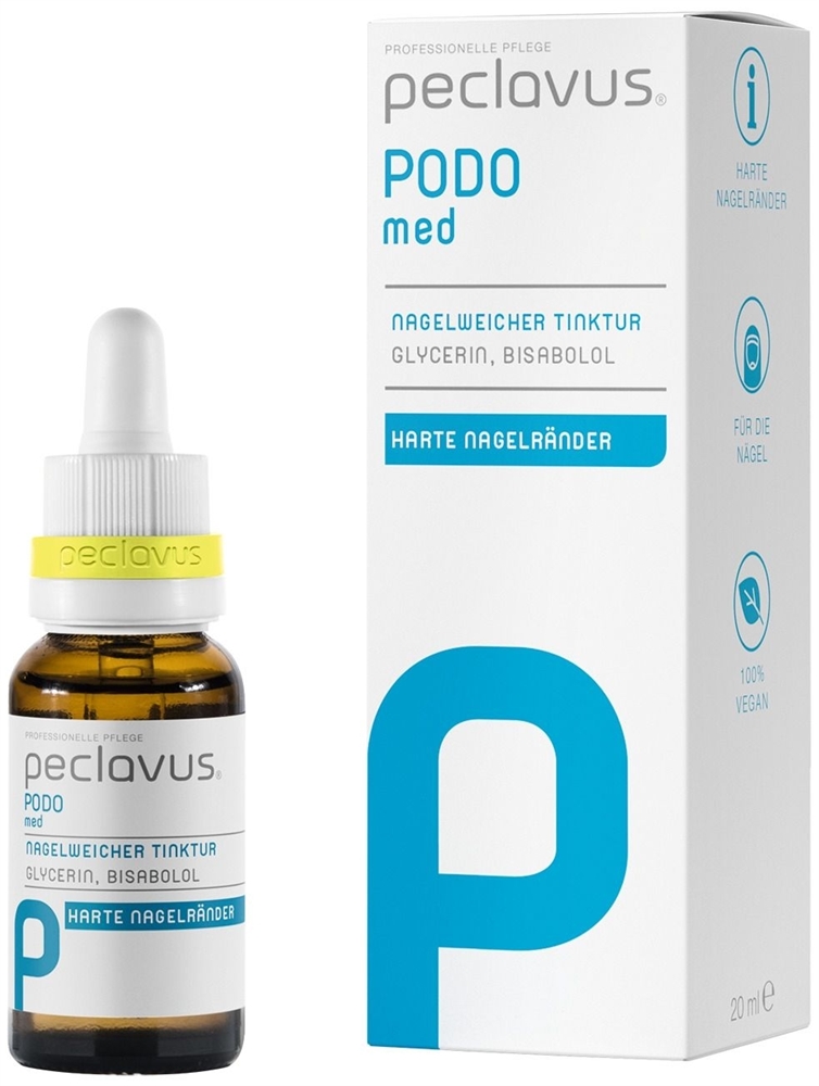 Peclavus PODOmed Nagelweicher Tinktur mit Glycerin, Bisabolol, Nagelhautentfernung, 20 ml