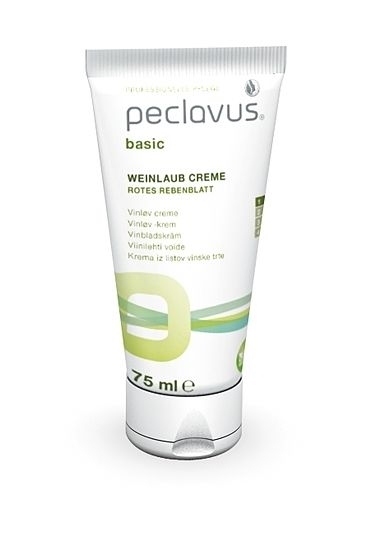Peclavus Basic Weinlaub Creme, Fußcreme Fusspflegecreme gegen schwere Beine 75 ml
