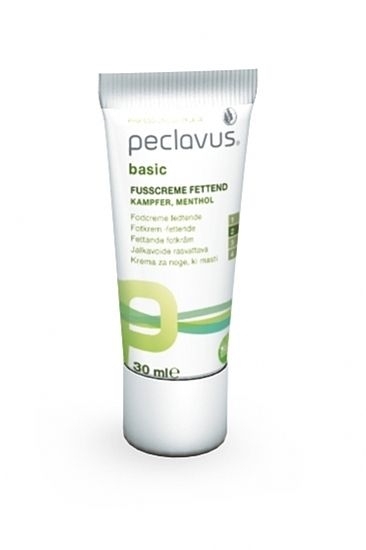 Peclavus Basic Fußcreme fettend, Fettpflege Fußpflegecreme für rissige Fußhaut 30 ml